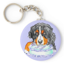 Bernese Mt Dog Cake Face Birthday