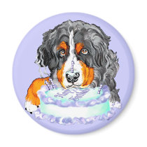 Bernese Mt Dog Cake Face Birthday