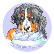 Bernese Mt Dog Cake Face Birthday