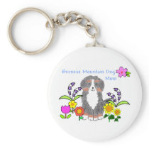 Bernese Mtn Dog Mum Keychain