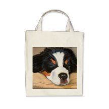 Bernese puppy tote bag