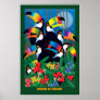 BERRIED IN TOUCANS POSTER