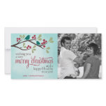 Berry Branch Christmas Photo Greeting Personalised Photo Card