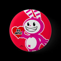 Berry Bunny Be Mine buttons