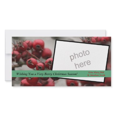 berry christmas photo card by camerabag