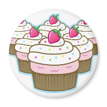 berry cupcake magnet
