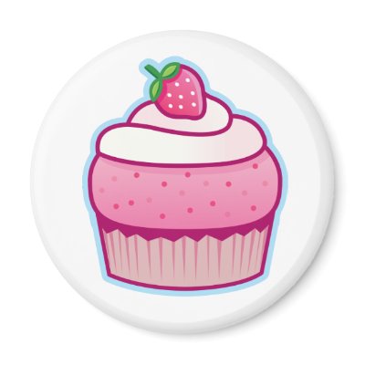berry cupcake magnet by thecuteinstitute