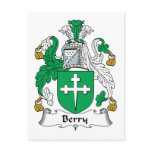 Berry Family Crest postcards