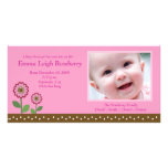 Berry Flower Garden 8x4 Photo Birth Announcement Photo Cards