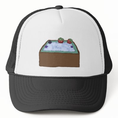 Berry Hot Tub Mesh Hats by KalkaionDesigns