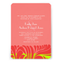 Berry Lime Delight Swirl Wedding Invitation