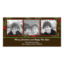 Berry Merry Christmas Holiday Photo Card