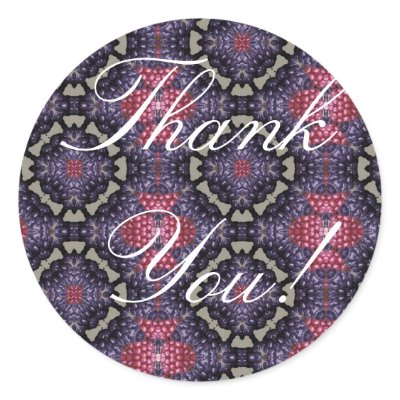 Berry Pattern Thank You Stickers by sharpcreations