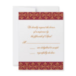 Berry Red Cluster Response Card Personalized Invitation