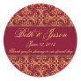 Berry Red Cluster Wedding Thank You Stickers