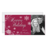 Berry Snowflake Holiday Winter Photo Card