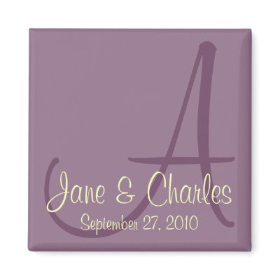 Berry & Vanilla Monogram • Save the Date Magnet by CSWedding