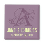 Berry & Vanilla Monogram • Save the Date Magnet