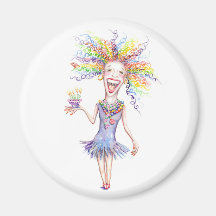 Bertha the Birthday Broad Magnet