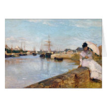 Berthe Morisot The Harbour at Lorient Greeting Card
