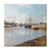 Berthe Morisot The Harbour at Lorient Ceramic Tiles