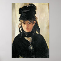 Berthe Morisot with a Bouquet of Violets, 1872 Poster