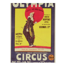 Bertram Mills circus poster Postcard