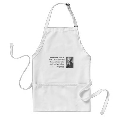 Bertrand Russell Quote 1b Aprons by atheist_store