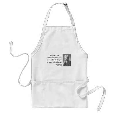 Bertrand Russell Quote 2b Apron by atheist_store