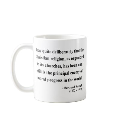 Bertrand Russell Quote 5a Mug by atheist_store