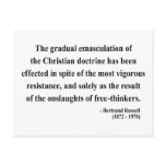 Bertrand Russell Quote 7a Post Card