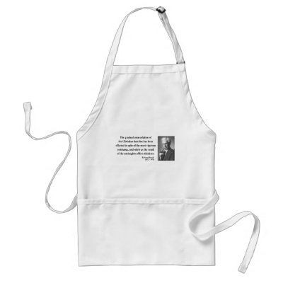 Bertrand Russell Quote 7b Apron by atheist_store