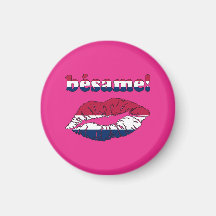 Bésame! in American Flag Colours Fridge Magnets