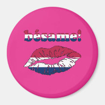 Bésame! in American Flag Colours Magnets
