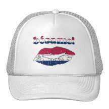Bésame! in American Flag Colours Mesh Hats