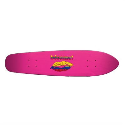 Bésame! - Kiss Me in Colombian - Valentine's Day Skate Decks by thelanguageemporium