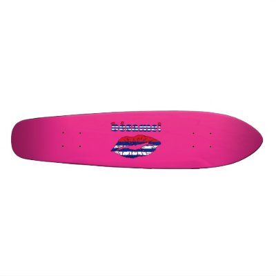 Bésame! - Kiss Me in Cuban Valentine's Day Custom Skateboard by thelanguageemporium