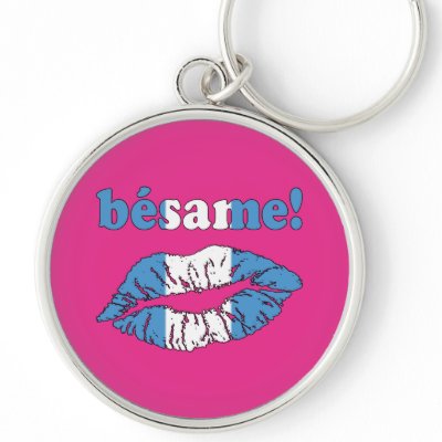 Bésame! - Kiss Me in Guatemalan Valentine's Day Keychain by thelanguageemporium
