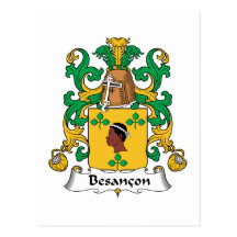 Besancon Family Crest Post Cards