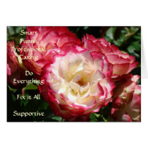 Best Assistant! card Pink Roses Smart Funny
