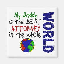 Best Attorney In World 2 (Daddy) Fridge Magnets