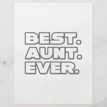 Best Aunt Ever Personalised Flyer
