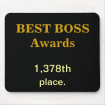 Best Boss Awards Practical Joke Rude Funny Insult Mousepads