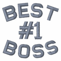 Best Boss Embroidered  Long Sleeve Polo Shirt