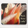 BEST BOSS LADY! ORANGE TULIP FLOWER Mousepad