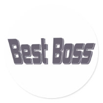 Best Boss Round Sticker