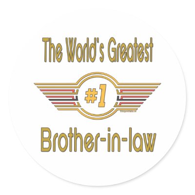 Best Brother-in-law Gifts Round Sticker by DesignsOutOfMind