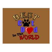 Best Cat Dad In The World for Father's Day Postcard