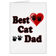 Best Cat Dad Merchandise for Father's Greeting Card