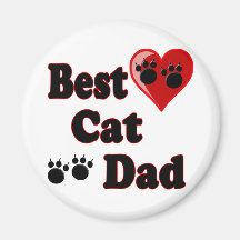 Best Cat Dad Merchandise for Father's Fridge Magnet